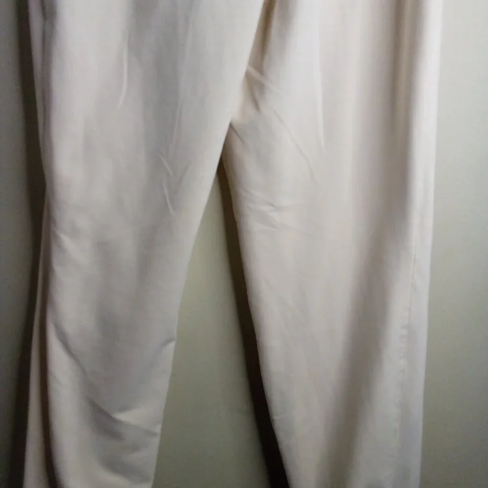 Fabletics Pants Joggers Women M Elastic Comfort Waist Active Side Pockets Cream